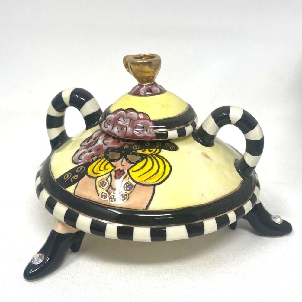 VTG SWAK Sugar Aunt Gertie Lynda Cornelle Hand Painted Signed Kitchy Whimsical